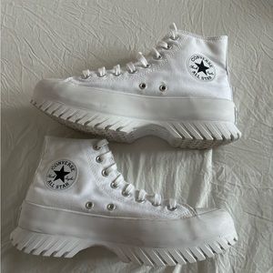 White platform converse